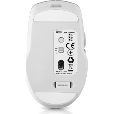 Мышка REAL-EL RM-480W Wireless/Bluetooth White (EL123200050) Винница - изображение 12