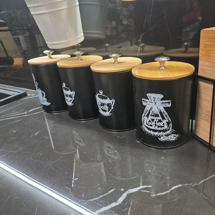 Набор емкостей для кухни 4 штуки для кофе, чая, сахара и соли Ruhhy (24578) Нововолынск - изображение 8