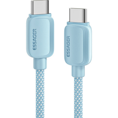 Дата кабель USB-C to USB-C 2.0m 100W blue Essager (EXCTT1-WLA03-P) Вінниця - фото 1