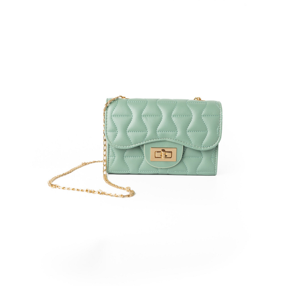 Сумка женская через плечо, сумочка клатч со стеганым узором и ручкой-цепочкой, Оливковый Каменец-Подольский - изображение 1