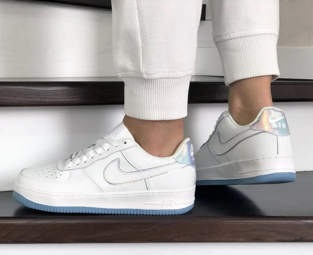 Кроссовки Nike Белые Женские Форсы Кожаные Найк (размеры: 36,37,38,39,40,41) Днепр - изображение 3