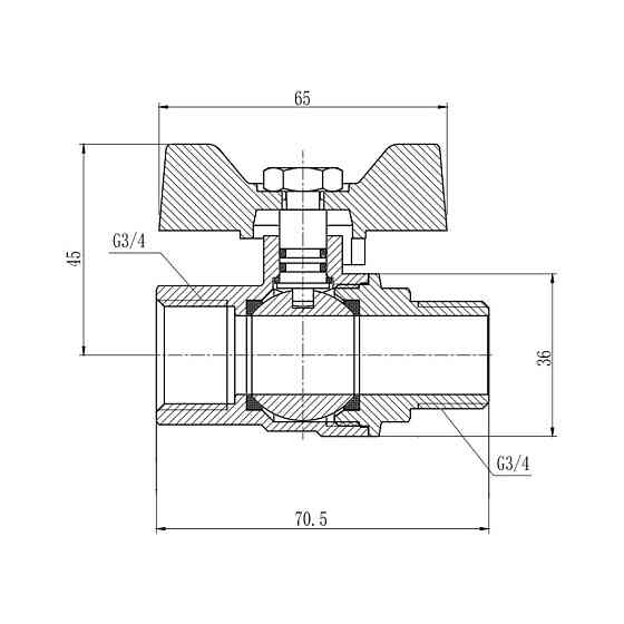 Кран шаровой Thermo Alliance Forte 3/4