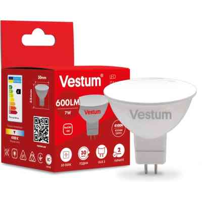 Лампочка Vestum MR16 7W 4100K 220V GU5.3 (1-VS-1510) Винница