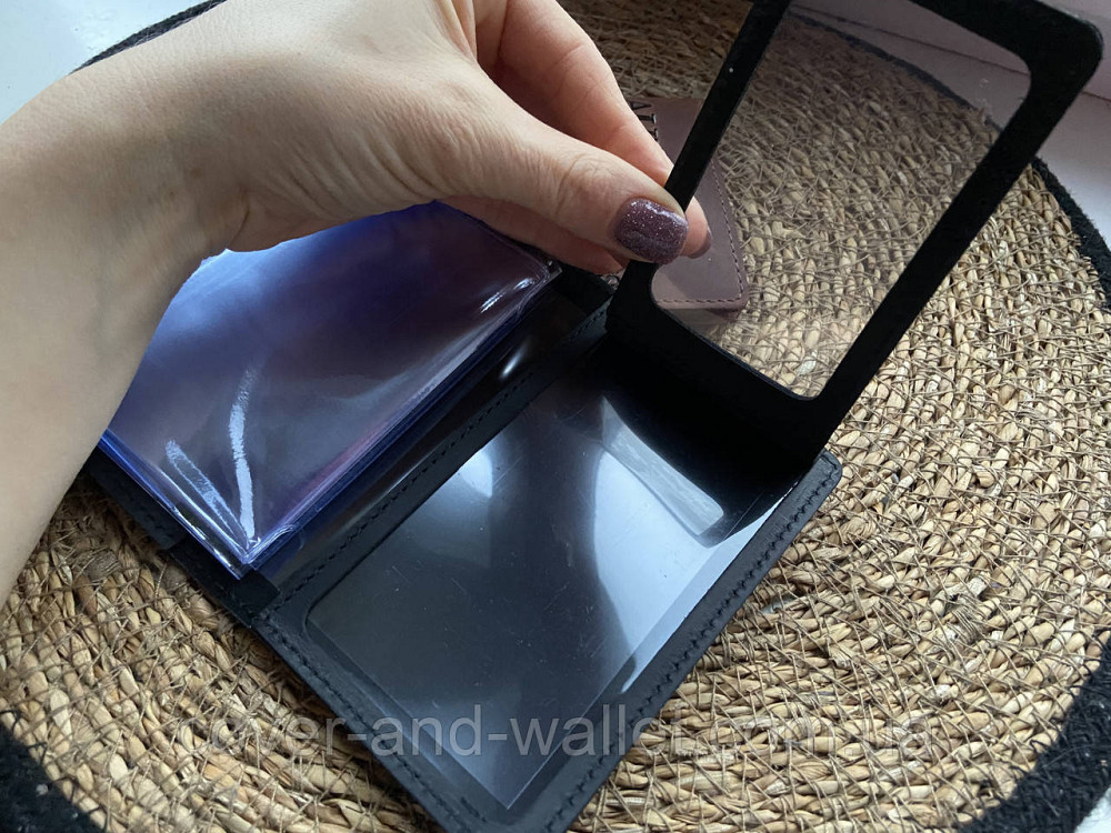 Обкладинка для авто документів з натуральної шкіри чорного кольору ST Leather Київ - фото 4