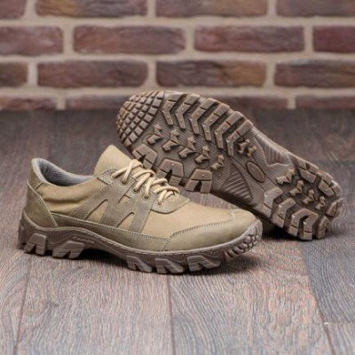 Кросівки тактичні з натуральної шкіри та кордури кольору кайот Харків - фото 8