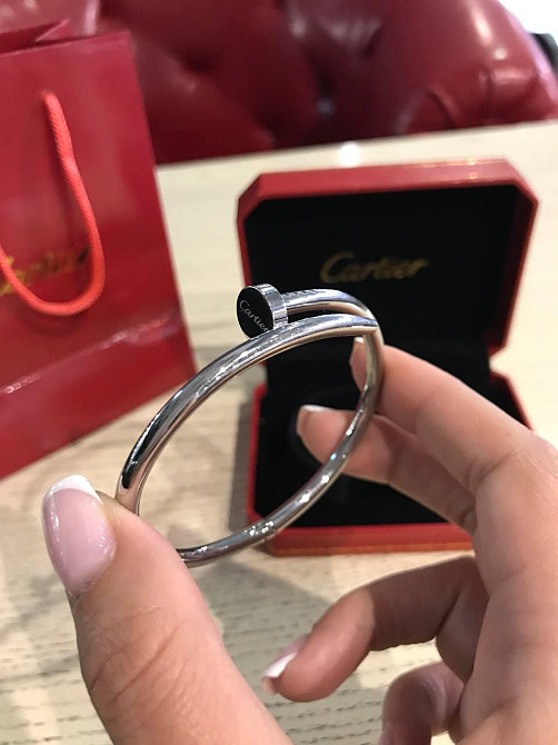 Cartier браслет цвях без каменів покриття білим золотом/картина браслет цвях Одеса - фото 1