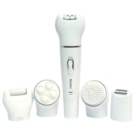 Епілятор акумуляторний Kemei KM-2199 5в1 Білий Вінниця