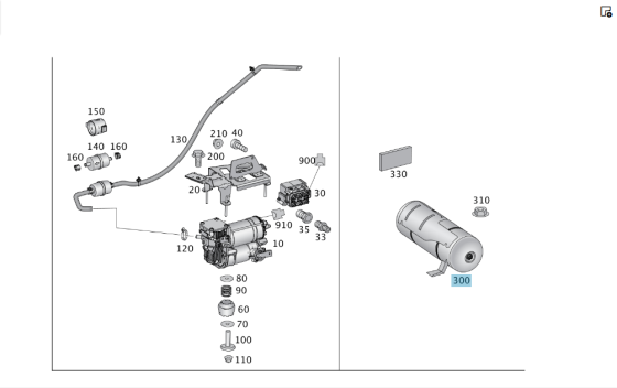 Mercedes-Benz  A1663200215 Ресивер пневмопідвіски GL/GLS X166 Одеса