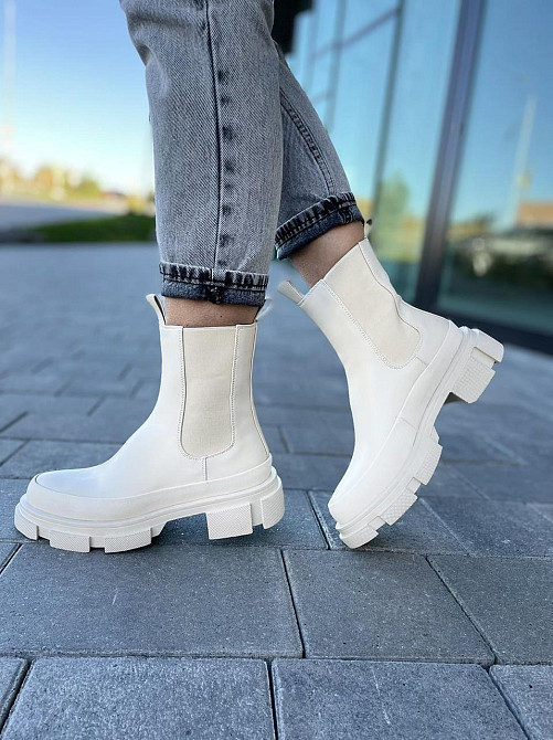 Черевики жіночі TEE бежеві еко-шкіра висота 17см ( -3) Коломыя - изображение 4