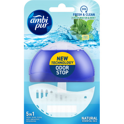 Туалетний блок Ambi Pur Fresh Water &amp; Mint 55 мл (8435495816355) Вінниця - фото 1