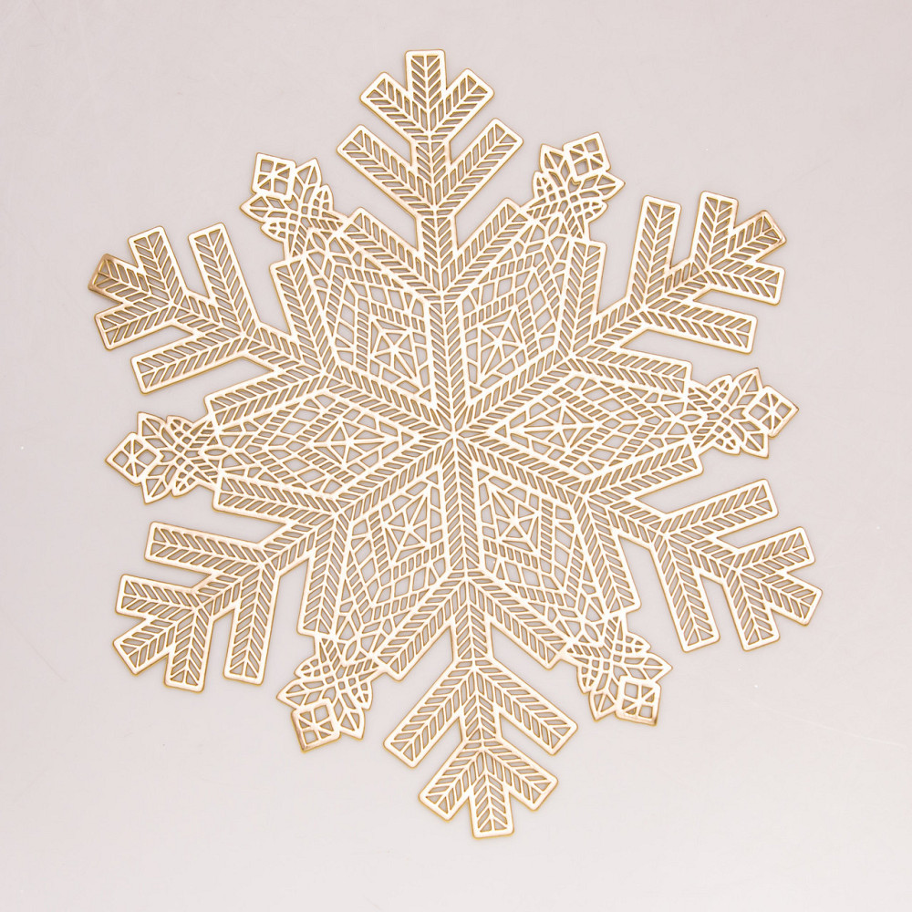 Коврик для сервировки стола Snowflake 38 см, золото HP-36327-13 Киев - изображение 1