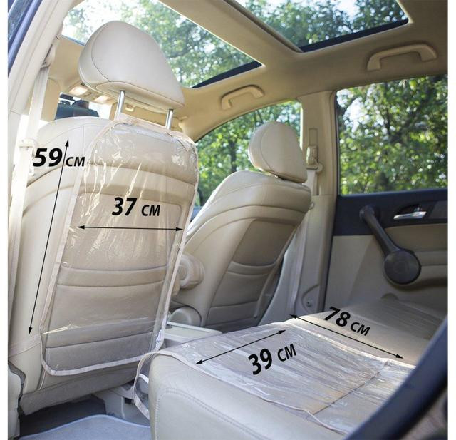 Защита спинки сиденья в машину от грязи из ПВХ NAF-Beige (Бежевый) Сумы - изображение 2