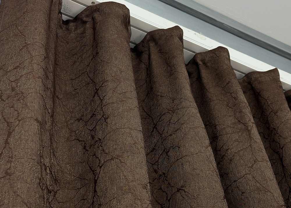 Комплект коротких штор VR-Textil Жакард Viva Marmo № 1783ш Коричневий 130х170 см 2 шт (35-0371) Київ - фото 8