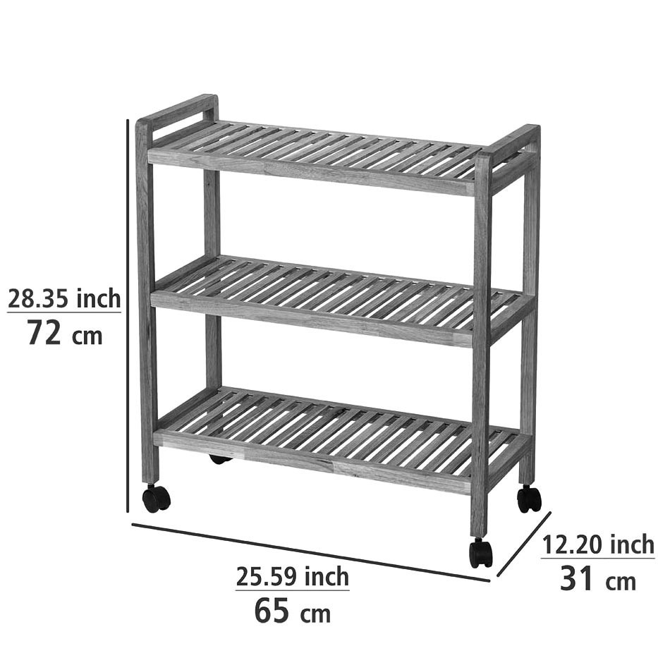 Этажерка для ванной на колёсиках 