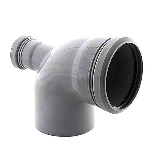 Колено VSplast 110x90° з вiдводом 50мм (горизонтальне) Київ