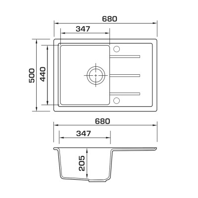 Мойка кухонная GRANADO Blanos marron (gr2506) Винница - изображение 7