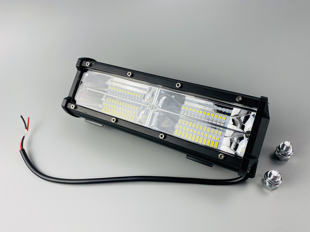 Фара LED прямокутна 144W 6000K (48 діодів) (24 см х 8 см х 6 см) Мукачево - фото 1