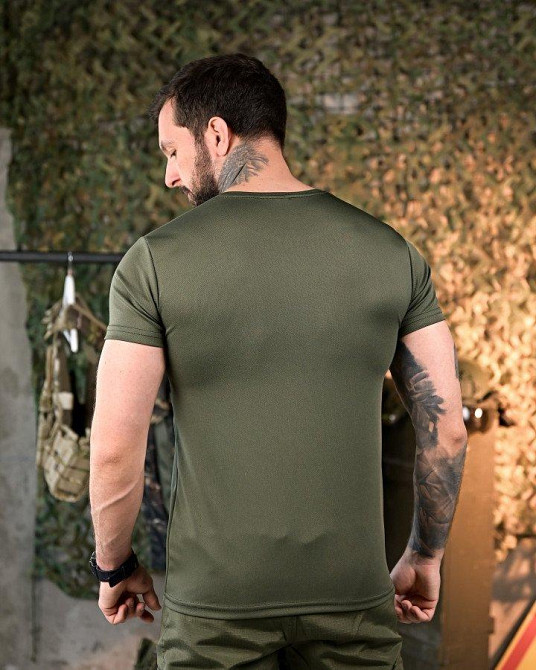 Тактическая потоотводящая Футболка Штурмуй олива     ПП7896 Одесса - изображение 4