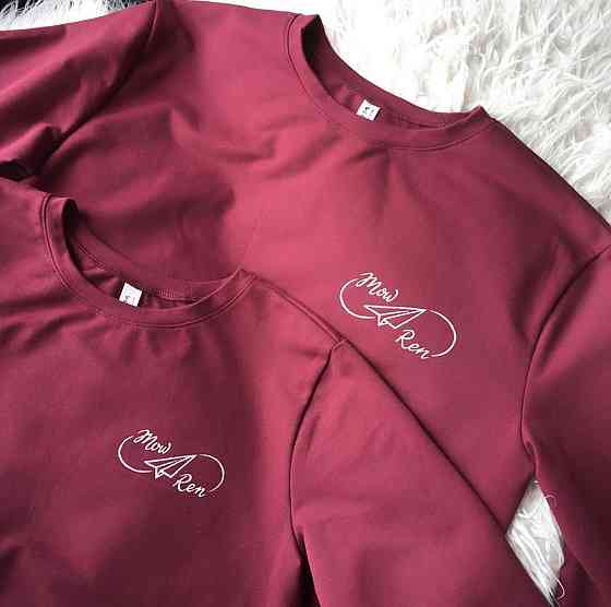 Парні світшоти з персональними ініціалами та написом на манжеті Чернівці