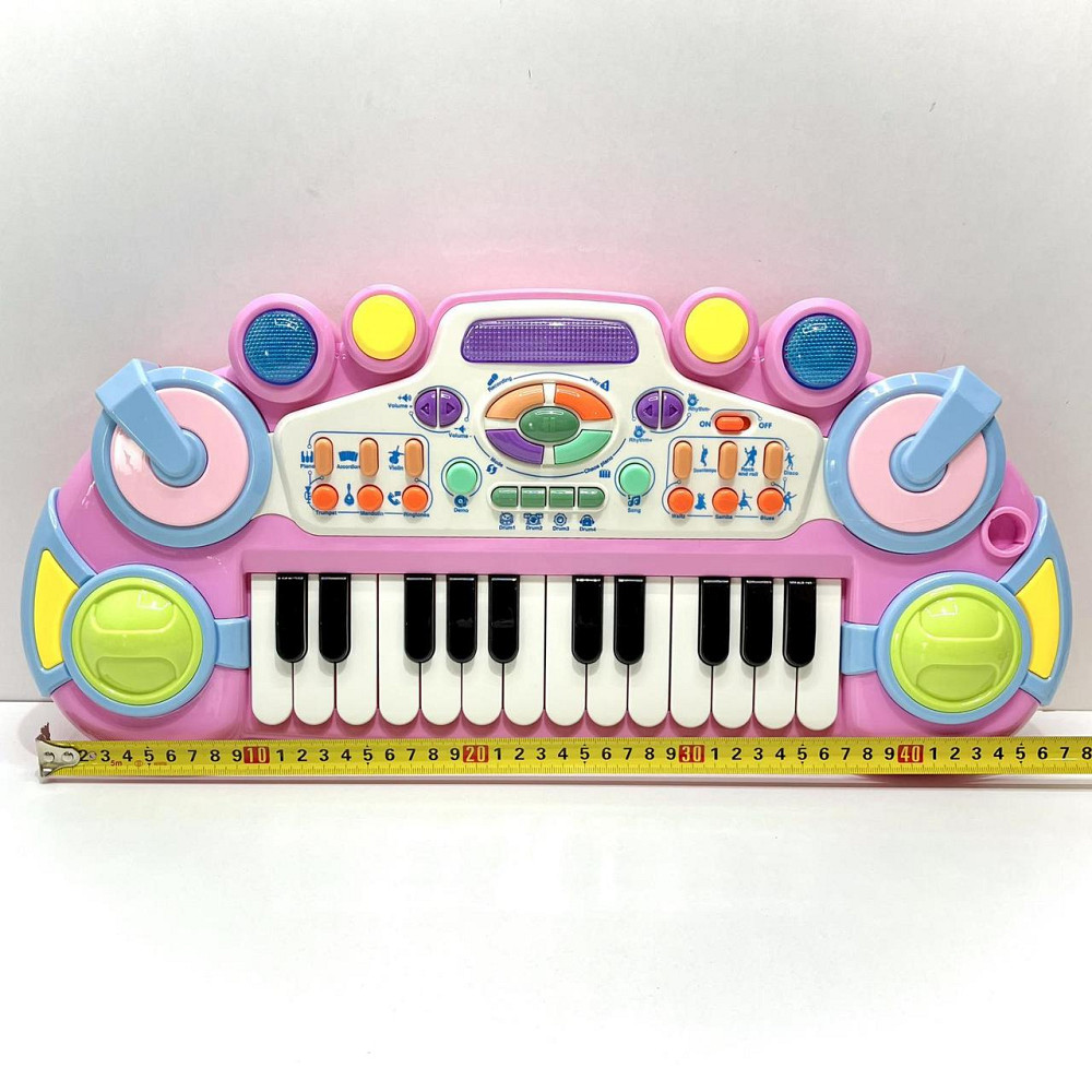 Синтезатор дитячий 24 клавіші музика світло запис 6 ритмів Рожевий (CY-6032B) Чернигов - изображение 2