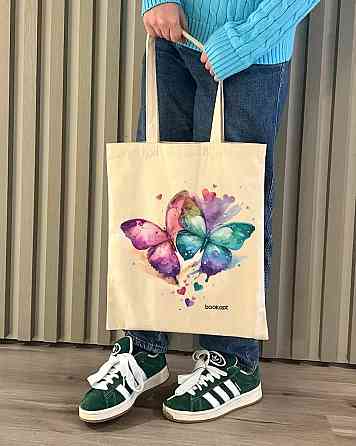 Екошопер BookOpt ВК4060 Кольорові метелики в любові бежевий Київ