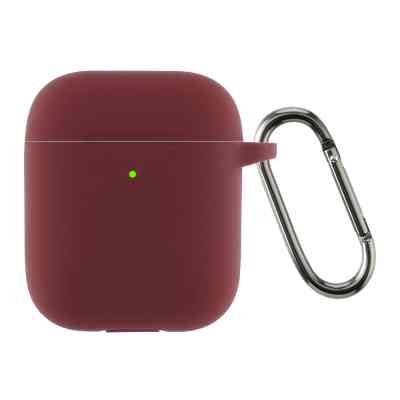 Чохол для навушників Armorstandart Ultrathin Silicone Case With Hook для Apple AirPods 2 Burgundy (ARM59680) Вінниця
