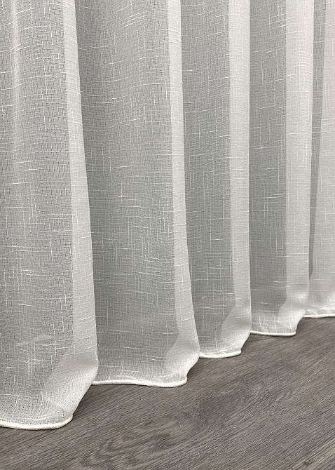 Тюль VR-Textil 876т Льон Бежевий 200х200 см (43-356) Київ - фото 8