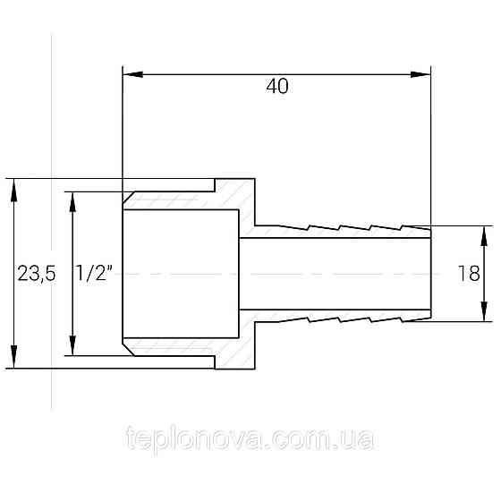 Штуцер 1/2″Н 18мм латунный LU3I2S OPTIMUM Черновцы