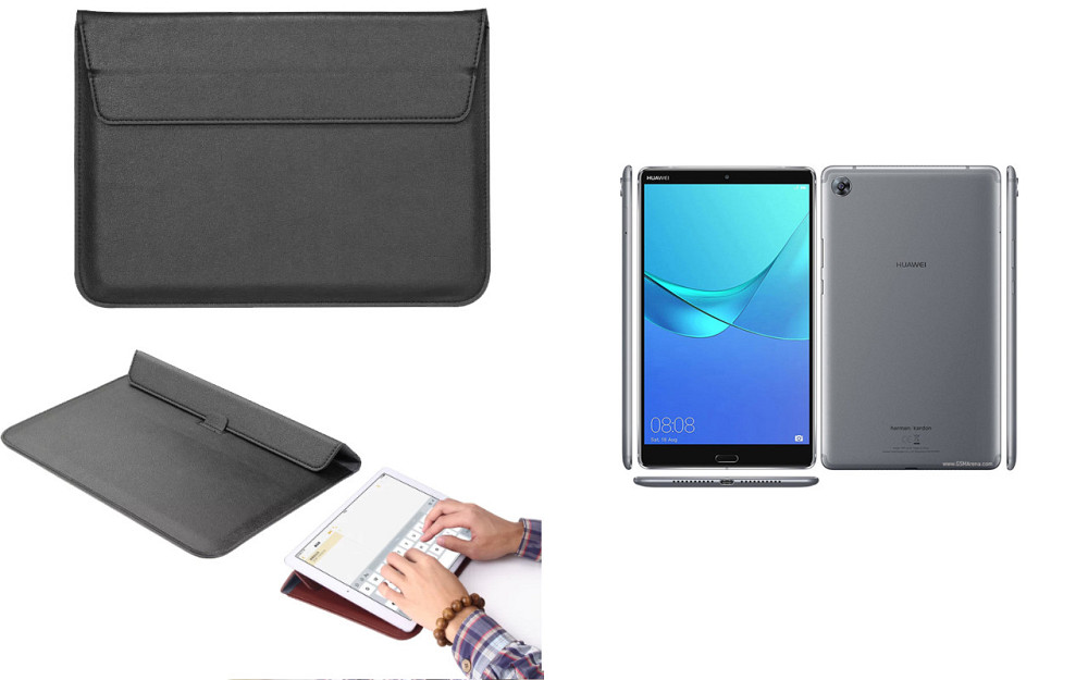Чохол-конверт VitoCase для Huawei MediaPad M5 8, MediaPad M5 8 Lite, з функцією підставки для планшета Чорний Київ - фото 1