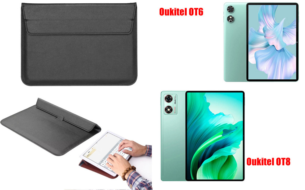 Чохол-конверт VitoCase для Oukitel OT6, OT8, з функцією підставки для планшета Чорний Київ - фото 1