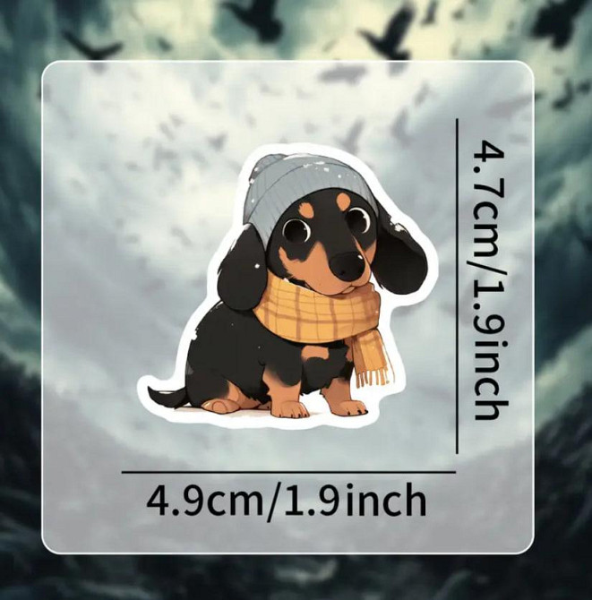 Набор виниловых наклейок Такси 55 шт – наклейки собаки для телефона, ноутбука Киев - изображение 2