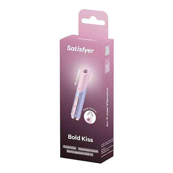 Вакуумний стимулятор Satisfyer Bold Kiss Violet, магнітна технологія 3D Air Pulse, 30 режимів роботи Sex Aura Київ