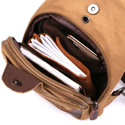 Сумка Vintage Мужская через плечо Песочная (20385) Винница - изображение 10