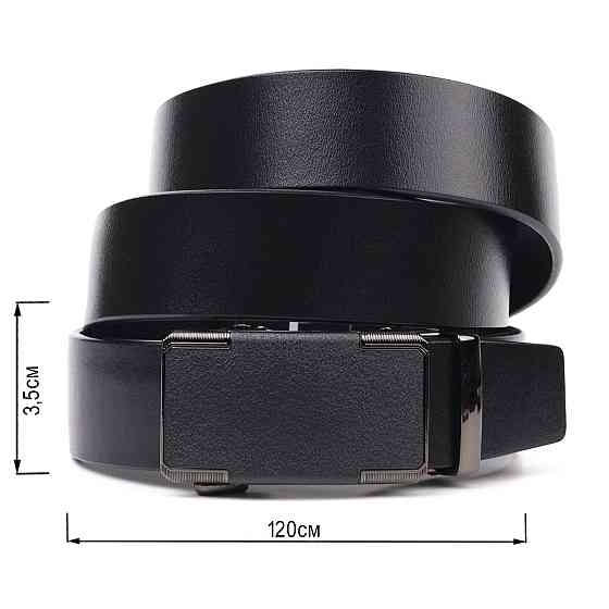 Ремінь чоловічий з пряжкою автомат Vintage 20378 Чорний Київ