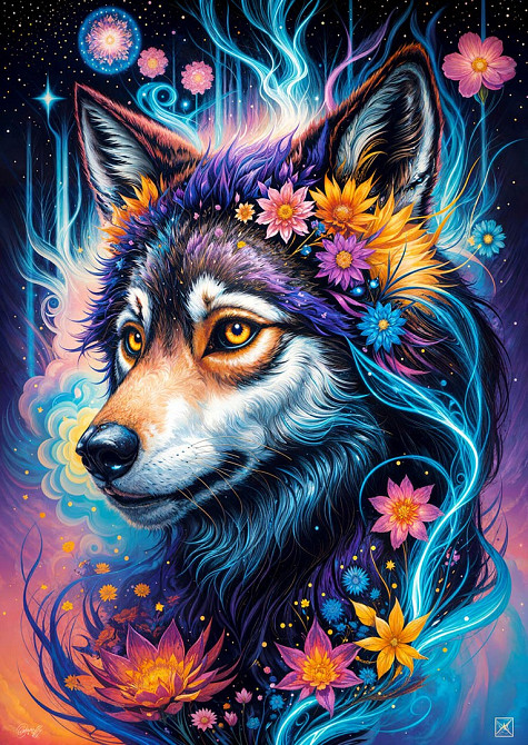 Пазл Портрет чарівного вовка - Magical Wolf Portrait (Enjoy-2164) Киев - изображение 3