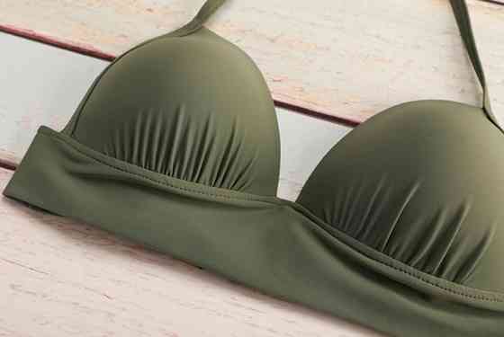 Верх для купальника з тонким поролоном хакі Київ