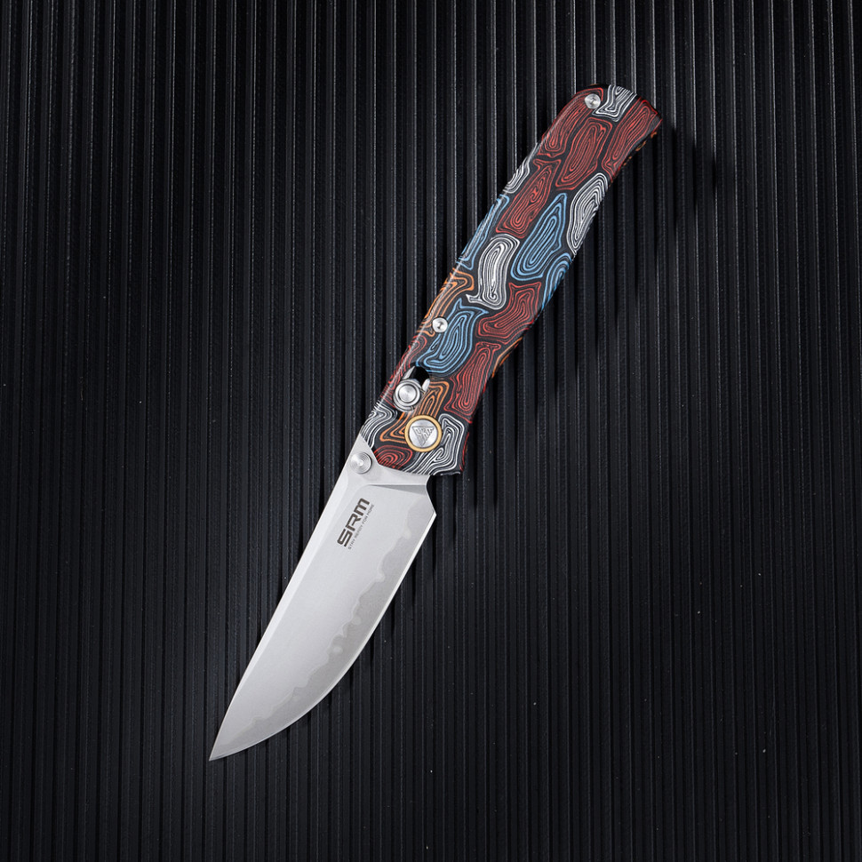 Ніж складаний туристичний SRM Medal 255L-GQ2 (8.2 см) 140Cr / G10 різнобарвний Київ - фото 6