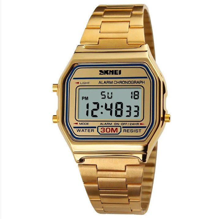 Наручний чоловічий годинник Skmei 1123 золотий Вінниця - фото 2