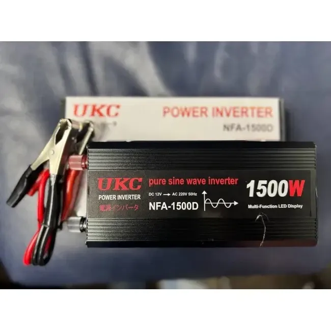Інвертор чиста синусоїда AC/DC UKC 1500W, перетворювач 12V–220V із захистом та індикацією Одеса - фото 2