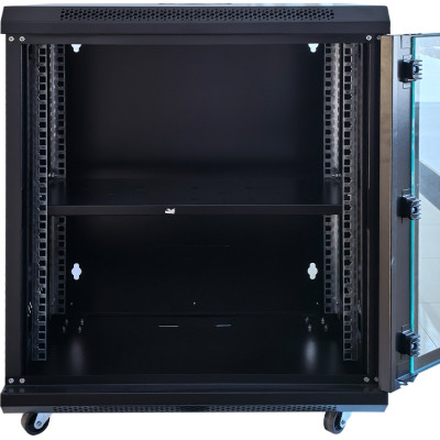 Шкаф настенный GEAR 12U 19'' 600x600x600 мм, + полка 19", black (GWMSN-12U-600-600) Винница - изображение 3
