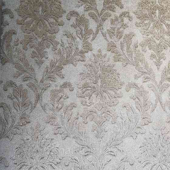 Обои виниловые на флизелине Rasch Raymond 1.06х10 классика вензель серые серебро 957020 Киев