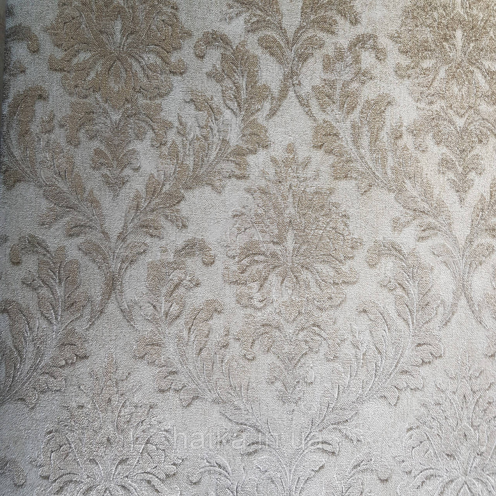 Обои виниловые на флизелине Rasch Raymond 1.06х10 классика вензель серые серебро 957020 Киев - изображение 2