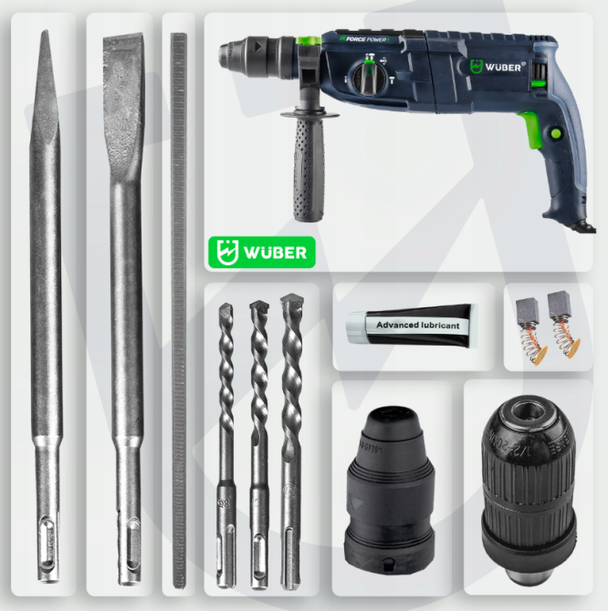 Дрель ударная 2500Вт Wuber (Польша) Киев - изображение 4