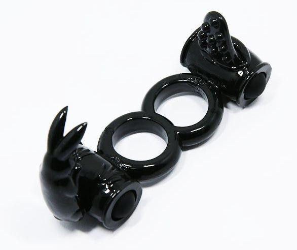Ерекційне кільце з вібрацією BAILE SWEET RING DOUBLE Vibration Sex Aura Київ - фото 4