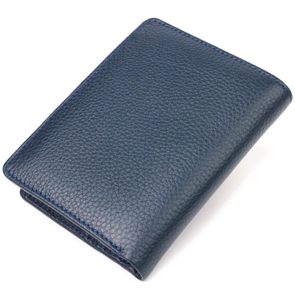 Интересный вертикальный кошелек из натуральной кожи CANPELLINI 21675 Синий Киев - изображение 2