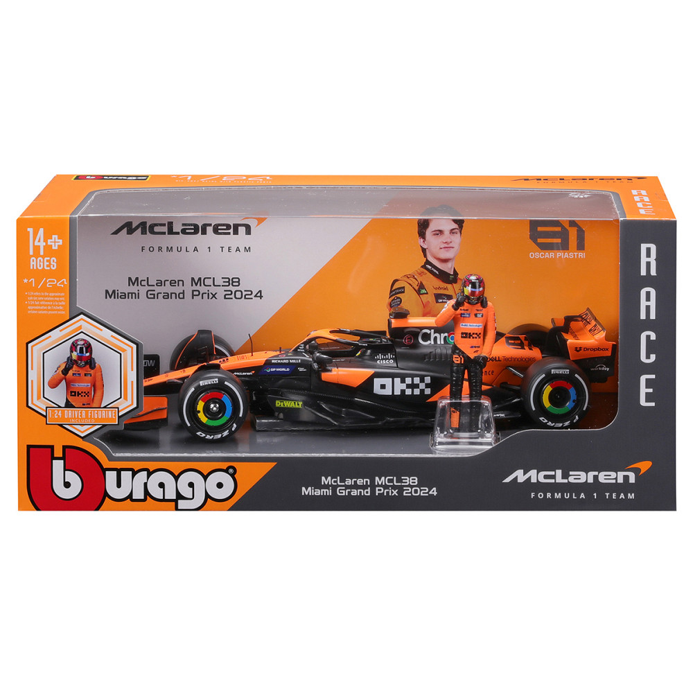 Автомодель з фігуркою - McLaren MCL38 (1:24) Дніпро - фото 3