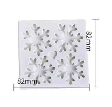 Силиконовый молд Снежинкии 82 на 82 мм серый Киев