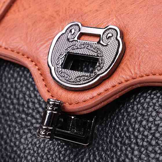 Жіноча сумка у вінтажному стилі з натуральної шкіри Vintage 22349 Чорна Київ