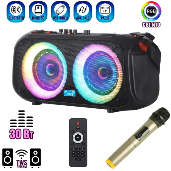 Бездротова караоке колонка NDR-Q68 Bluetooth з мікрофоном Київ