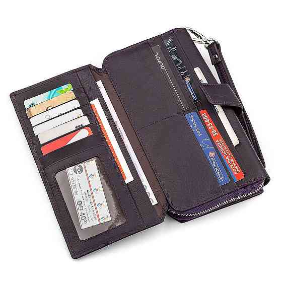 Гаманець жіночий зручний Фіолетовий (ST Leather) Київ